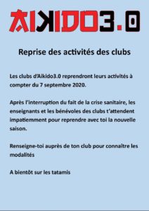 reprise activites